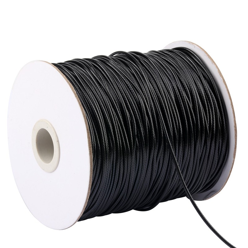 2mm Black White Waxed Cord Waxed Thread Cord String Strap Necklace