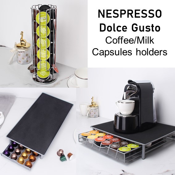 Nespresso Dolce Gusto Capsule Coffee Pod Holder Rack Storage Drawers