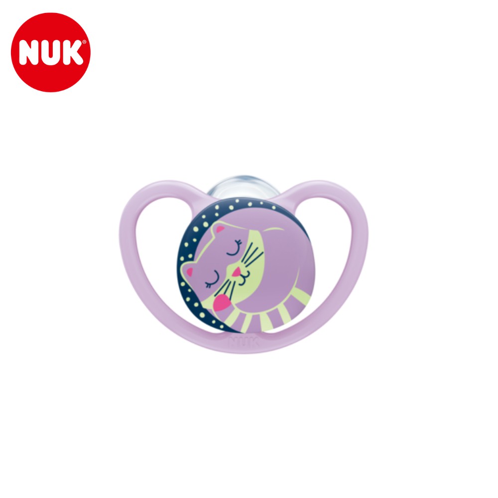 NUK Space Night Silicone Soother/Pacifier (Glowinthedark) Shopee