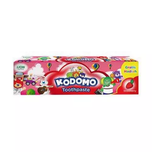 Kodomo Pasta Gigi Strawberry Tube 45 gr x2 - Gambar 3