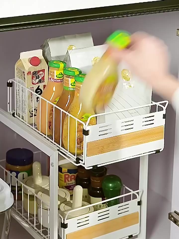 [SG STOCK] Kitchen sink storage rack//multi-layer pull-out storage rack ...
