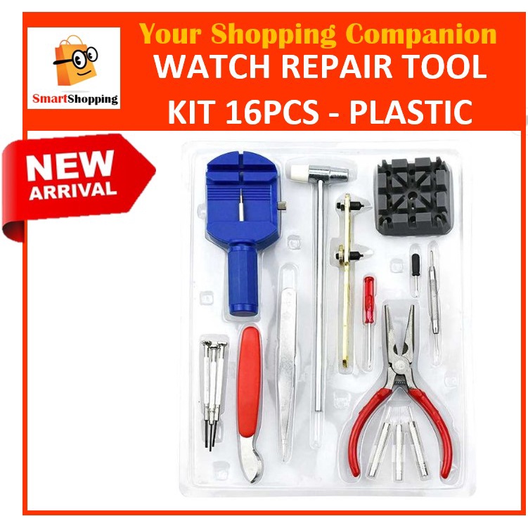 [NEW ARRIVAL] Multifunction Watch Repair Tool Kit Metal Watch Adjustment Repair Watch Tools 16