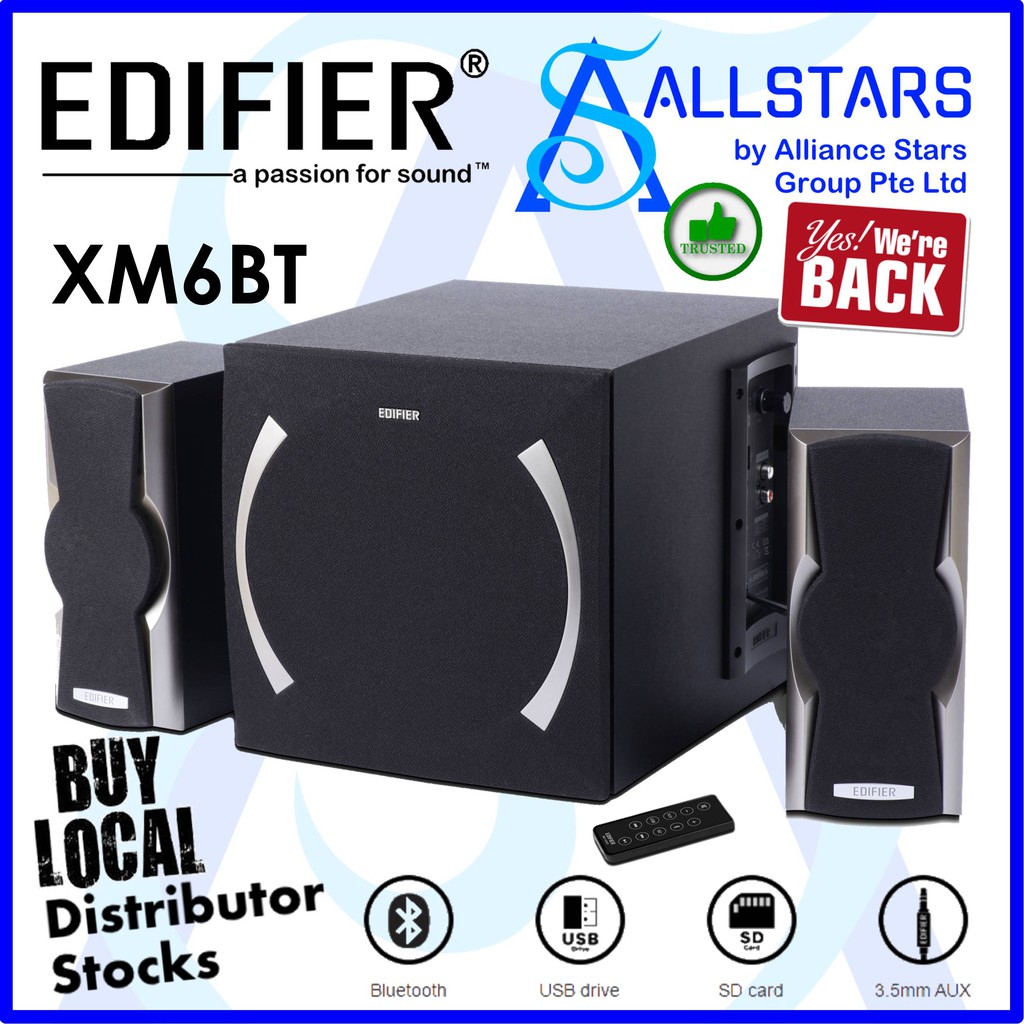 EDIFIER XM6BT 2.1 Speaker / Supports AUX, SD, USB devices and Bluetooth