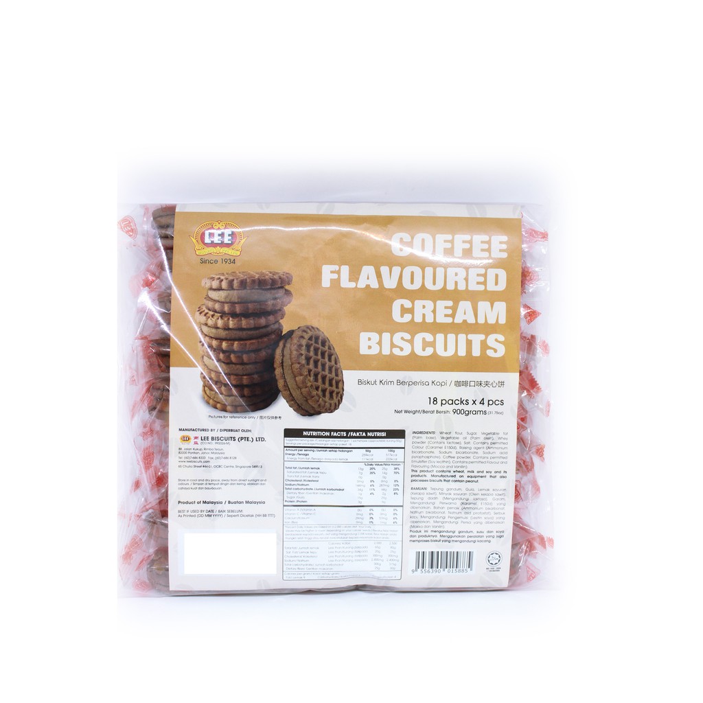 Lee Coffee Cream Biscuits 900g (Halal) Shopee Singapore