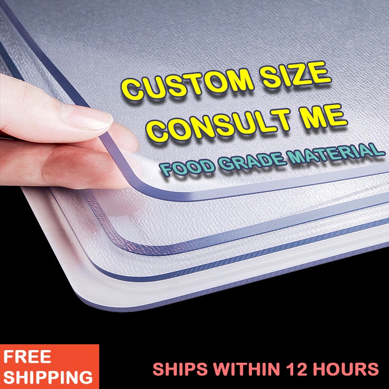 transparent thick plastic table cover sheet protector square top pvc