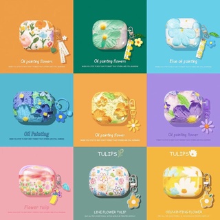 For Airpods 3rd Generation Pro 2/1 Luxury Retro Flower Shockproof Leather  Case