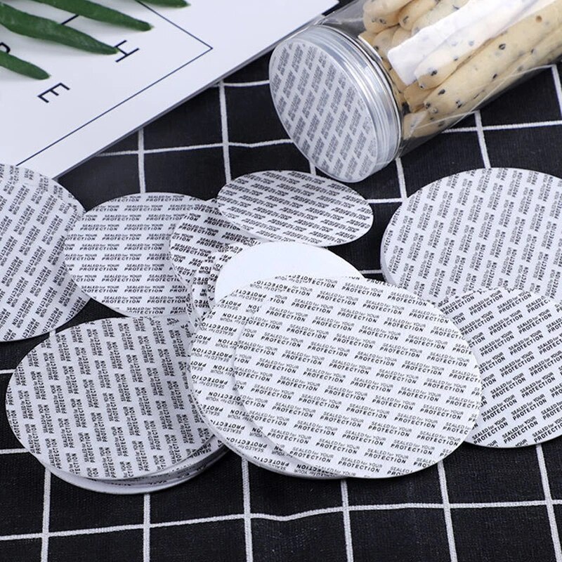 20pcs Selfadhesive Foam Press Seal Cap Liners Cosmetic Jar Bottle Pot Foam Safety Tamper Food