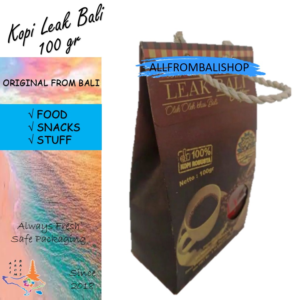 Coffee Leak Bali 100gr (Souvenir Bag Packaging) Shopee Singapore