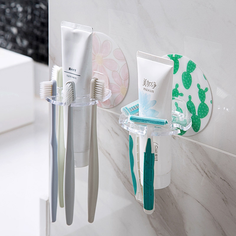 YTMH-No hole toothbrush holder, razor storage rack, bathroom wall ...