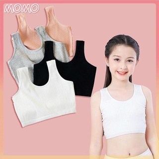 Cotton Training Bras for young kid girls 8-16 years old children bra with  wireless and removable thin pad - AliExpress