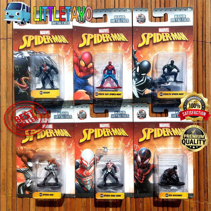 Jada NANO SPIDERMAN SET 6pcs - SPIDER-MAN 2099 VENOM SPIDER GIRL PROTO ...