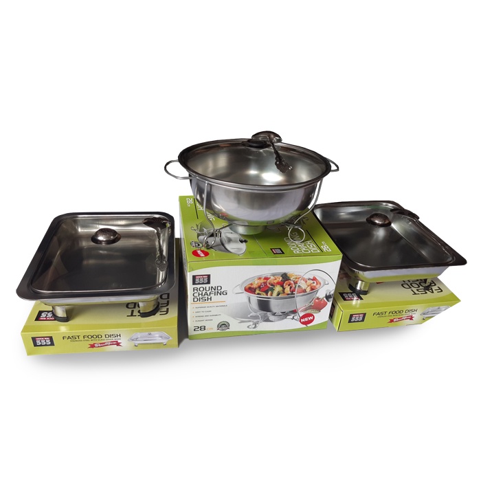 Hockway 555 full glass lid box buffet, 2 round boxes 1 | Shopee Singapore