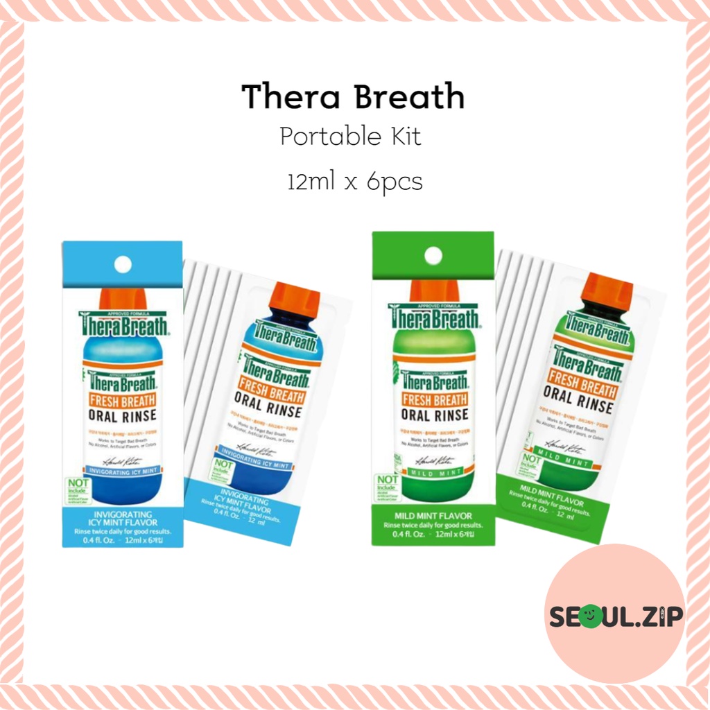 Thera Breath Mouthwash Portable Kit 12ml x 6pcs, Oral Care Gargle