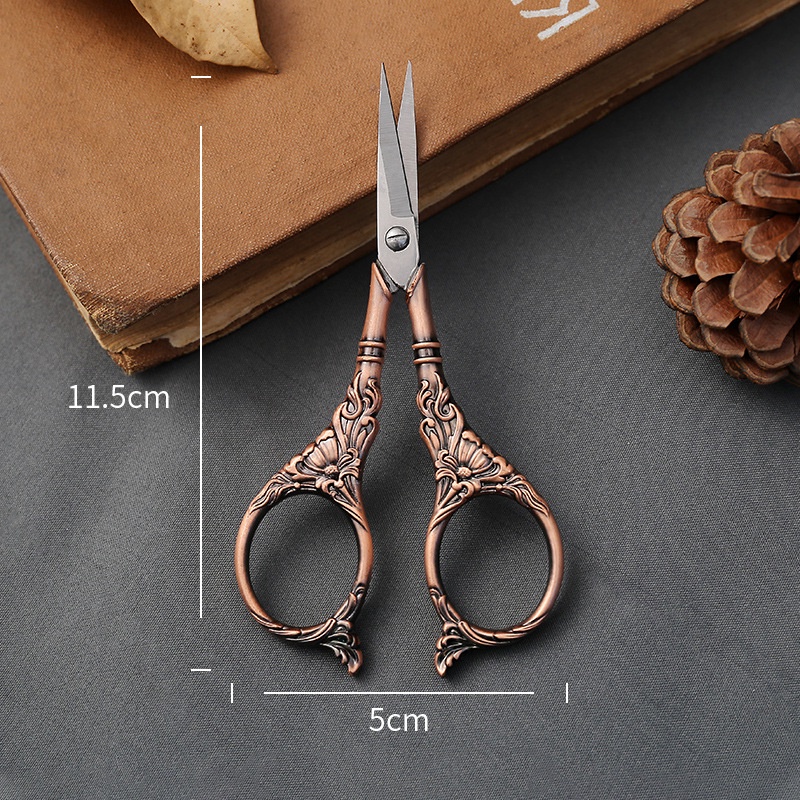 4 Styles European Style Retro Scissors Exquisite Gold Stainless Steel ...