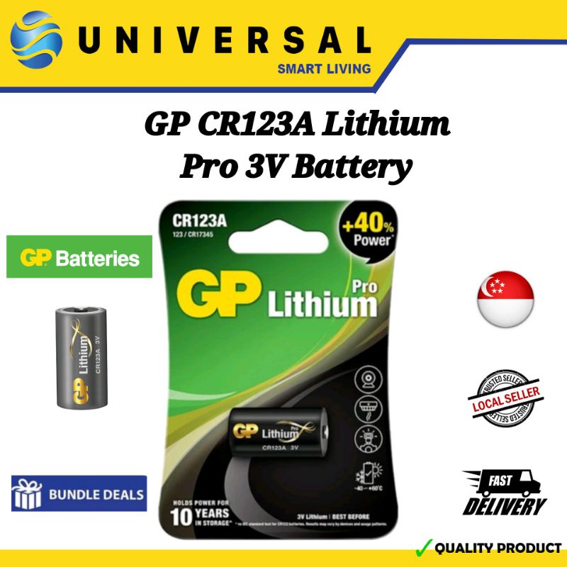 [SG SHOP SELLER] GP CR123A Lithium Pro 3V Battery Shopee Singapore