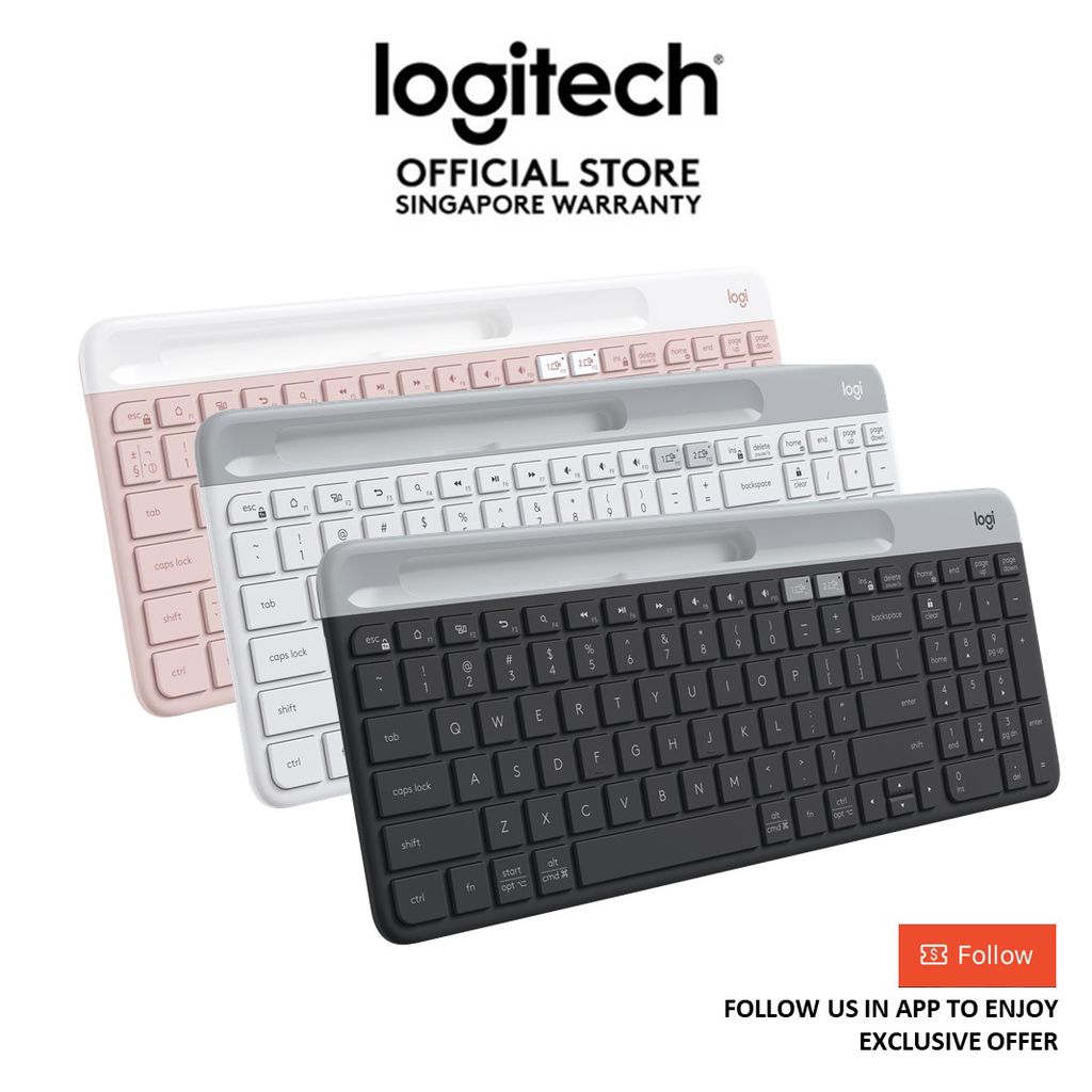 Logitech K580 Multi-Device Bluetooth Wireless Slient Keyboard with ...