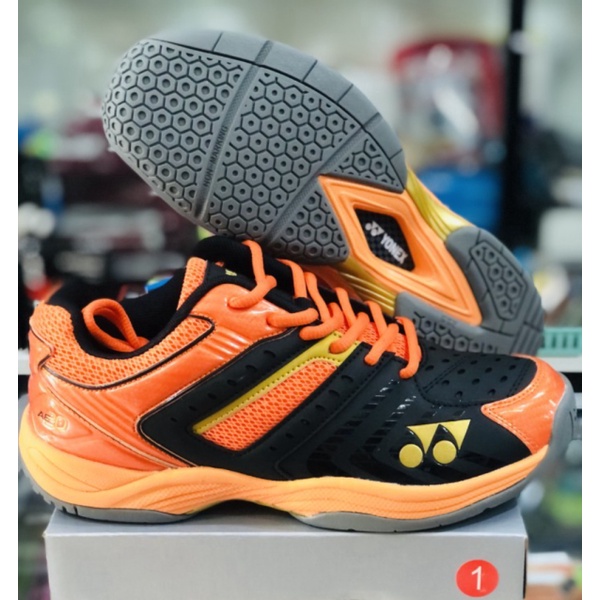 Yonex orange badminton on sale shoes