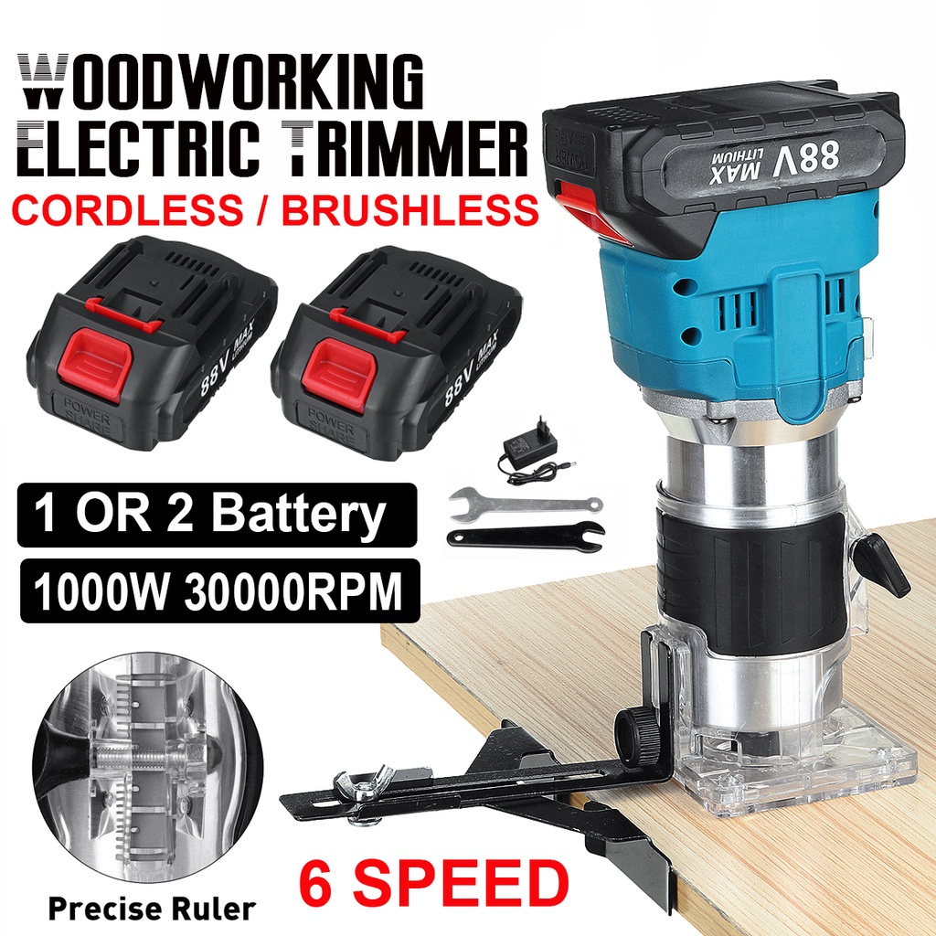 Router Tool 800W Wood Router - 6-Speed Trimmer With 15 Milling Cutters (DIY Woodworking) Travel Router