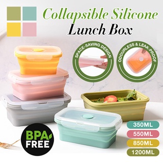 BPA Free Food Grade Silicone Collapsible Food Container Silicone Lunch Box  - China Silicone Storage Box and Silicone Box price