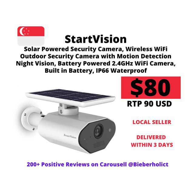 startvision solar powered wireless home security camera