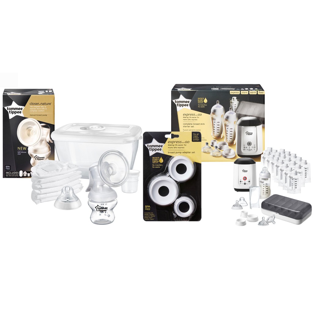 Tommee Tippee Pump And Go Complete Breast Milk Feeding Starter Set