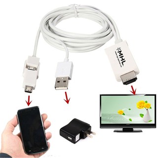 1.8m MHL Micro USB to 4K HDMI HDTV Adapter Cable for 11Pin Micro