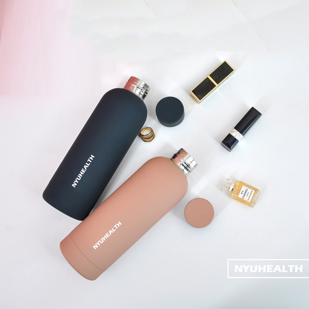 Nyuhealth Botol Minum Tumbler Stainless Steel Termos Warna Mauve 500 ml - Gambar 3