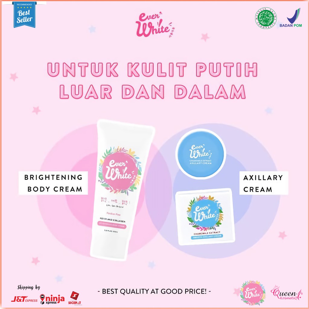 Everwhite Brightening Body Cream Pink Package - Axillary Cream Blue ...