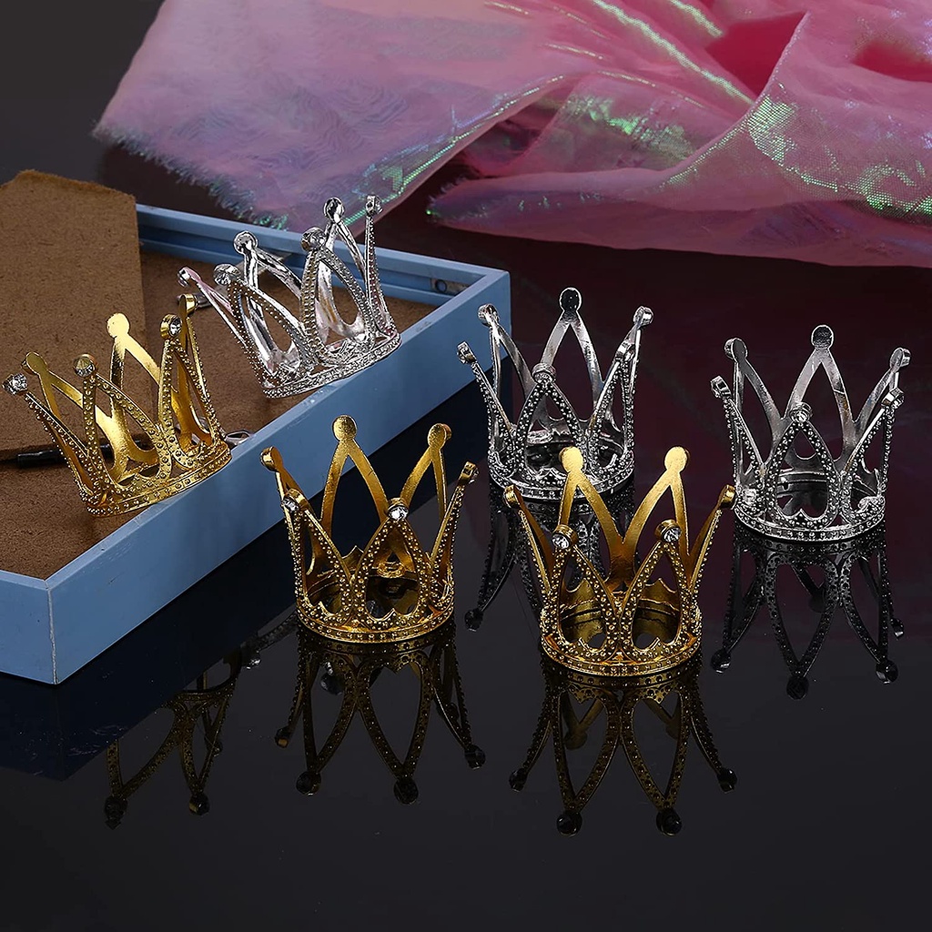 Crown Cake Topper Mini Crown Small Baby Prinrcess Tiara Cake Toppers ...