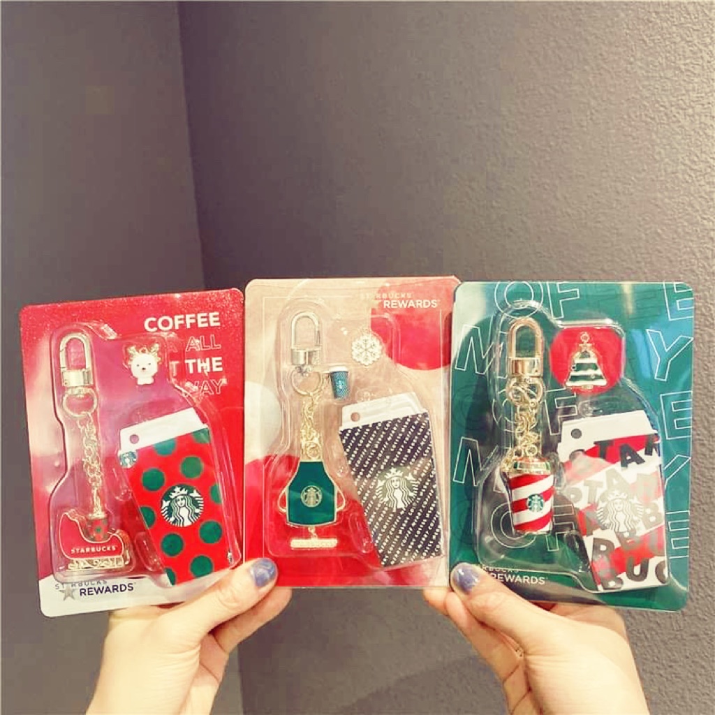 Starbucks Christmas KeyChain Set 2019 1 Keychain 1 Card 1 Pin Shopee Singapore