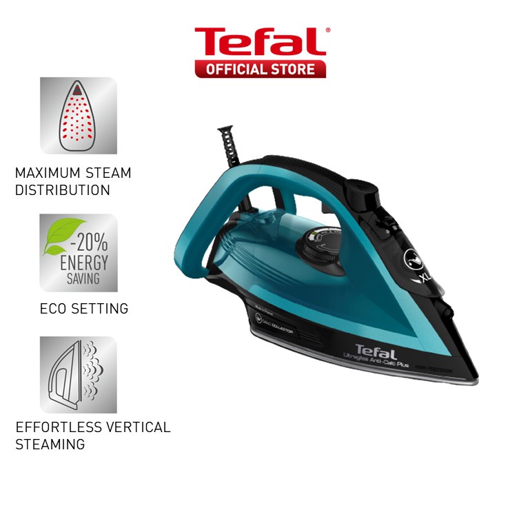 Tefal Ultragliss Plus Steam Iron 270ml 2800W FV6832 – 260g Steam Boost ...