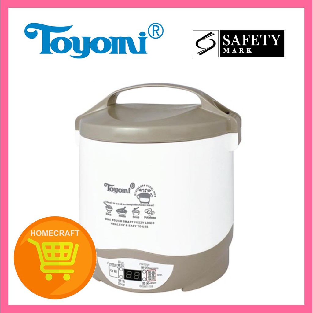 TOYOMI 0.6L Mini Rice Cooker with Stainless Steel Pot RC 616 Shopee