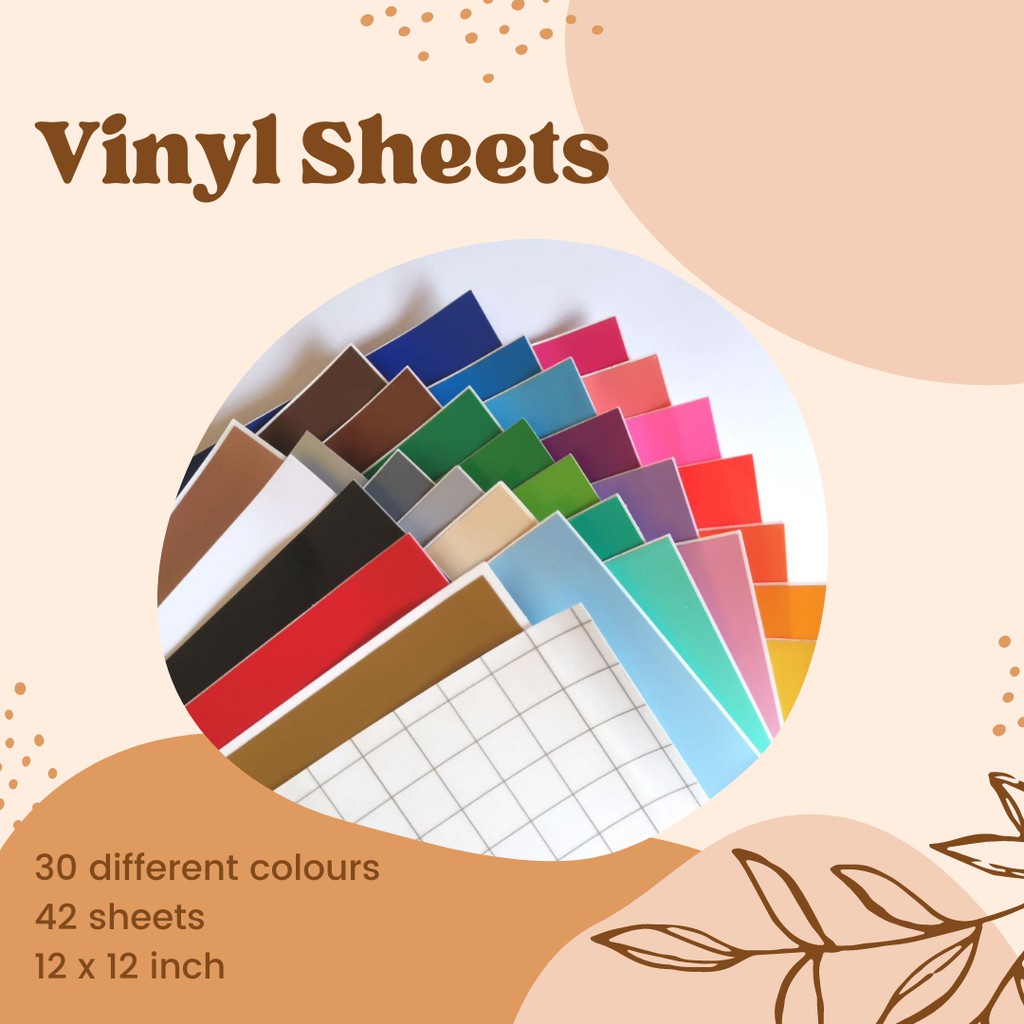 Ready Stock | 42 Pieces Adhesive Craft Vinyl pack | Permanent Vinyl for ...