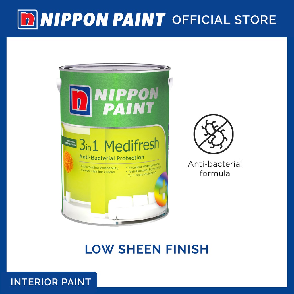 Nippon Paint 3in1 Medifresh Soft Sheen 1L/5L Shopee Singapore
