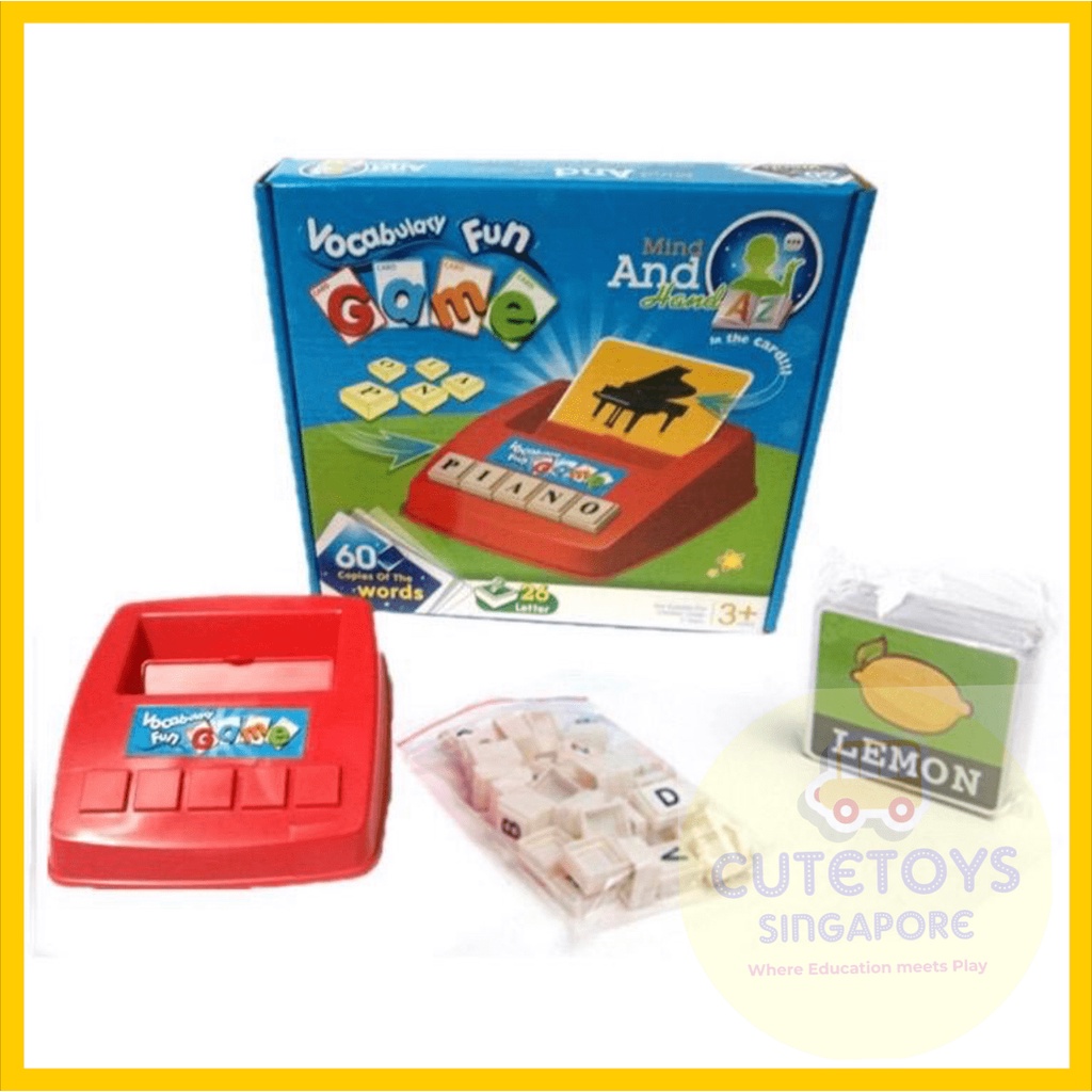 [SG LOCAL STOCK] Vocabulary Fun Game Kids English Learning Words Children Early Education Toys Children Gift