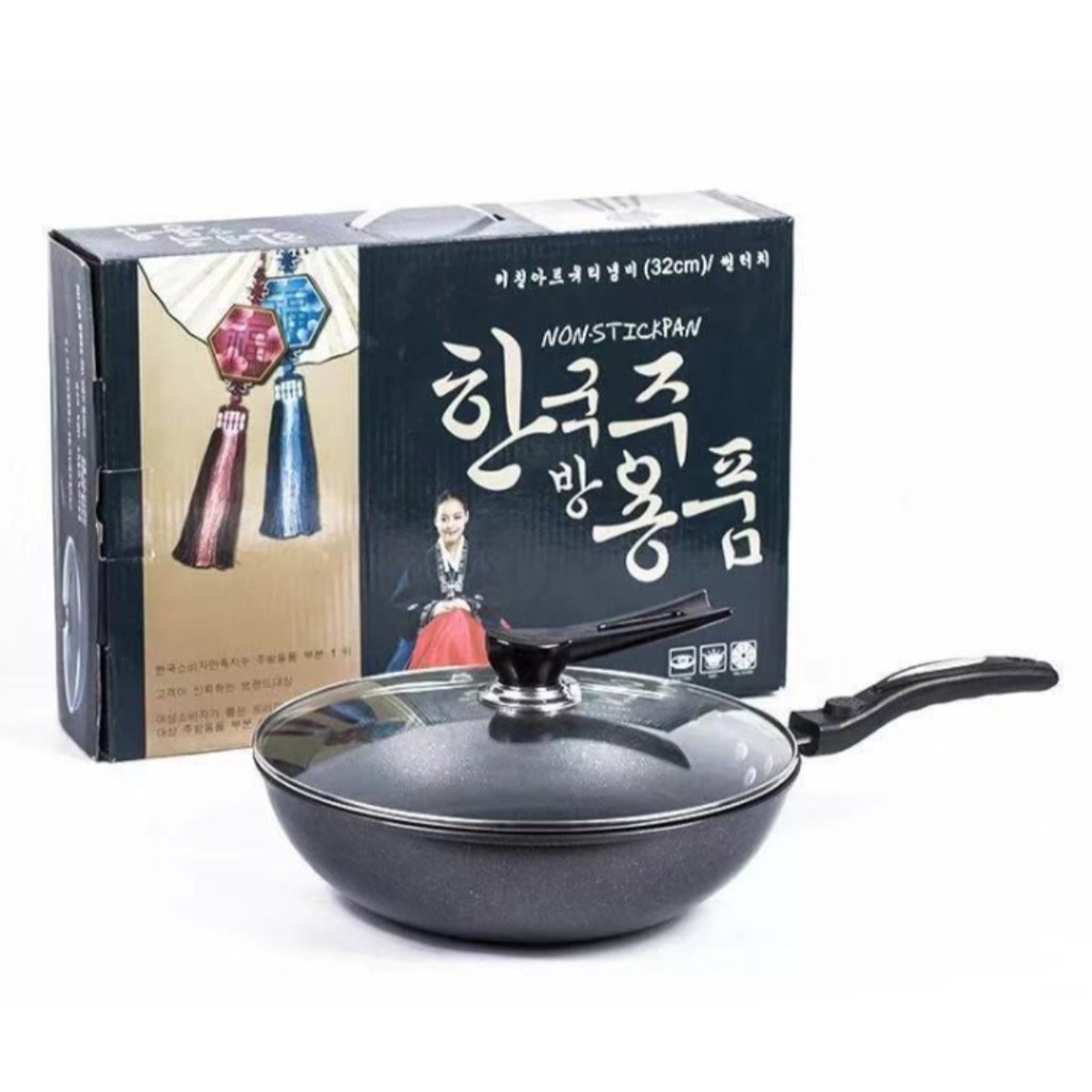 KOREAN NON STICK WOK (IRON BASE) | Shopee Singapore
