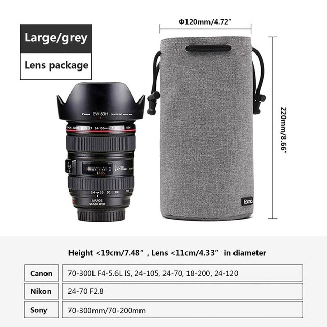 DSLR Camera Bag Lens Case Lens Drawstring Pouch Camera Pouch For Nikon