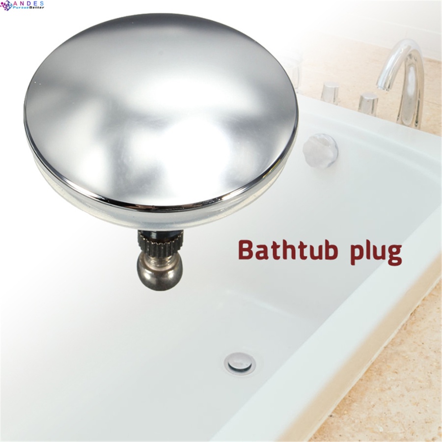 【ANDES】45mm Bathtub Plug Bath Pop Up Waste Plug Only Flat Seal Brass Bathroom Replacement Tub