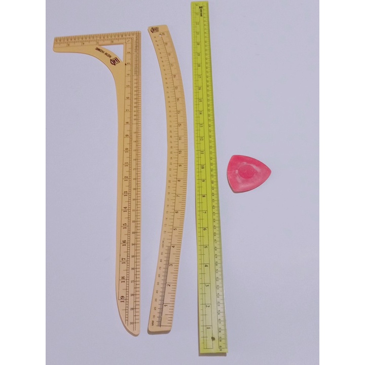 SIKU Large sewing pattern ruler contains 4 items angled ruler + curved ...