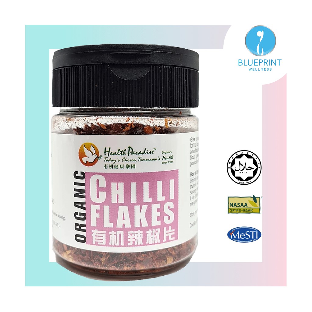 Health Paradise Organic Chilli Flakes 50g (EXP: DEC 2023) | Shopee ...