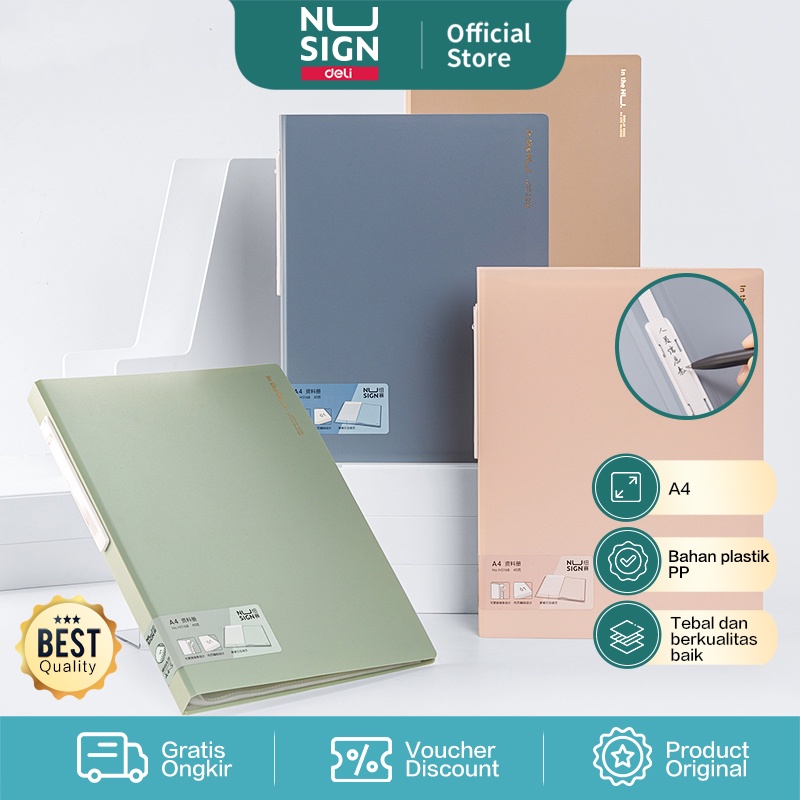 Nusign Display Book / File Map Clear Holder / Document Keeper A4 30 40 60 Slot NS16X