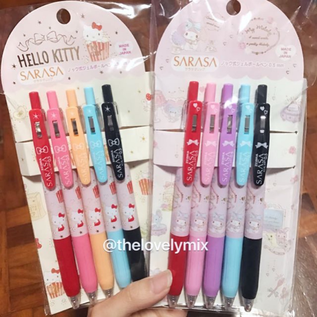 Sanrio Sarasa Coloured Pens Shopee Singapore