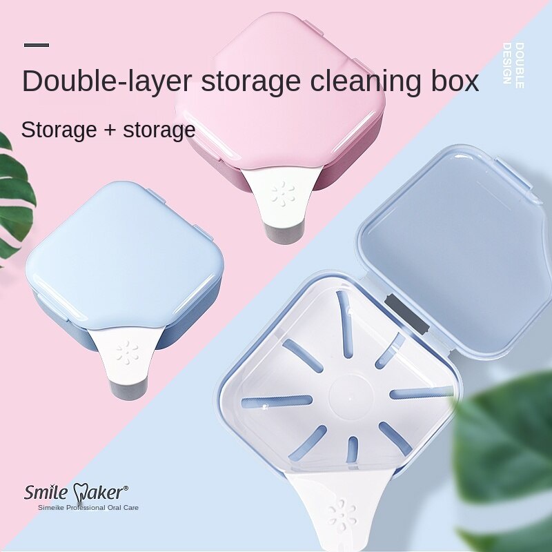 Dentures Storage Box Denture Elderly Portable Soak Teeth Collection Box ...