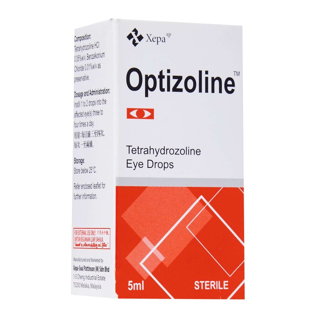 [Bundle of 2] Xepa Optizoline Tetrahydrozoline Eye Drops 5ml By Medic Drugstore Shopee Singapore
