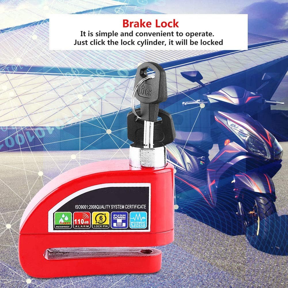 Motorcycle Alarm Lock Motorbike Anti-theft Lock Wheel Disc Brake ...