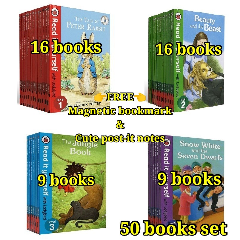 SG READY STOCK】Ladybird Read it yourself level 1-4 (50 books set