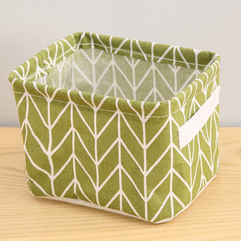 SUPO DEPOT Fabric Storage Box Foldable Desk Organiser Basket