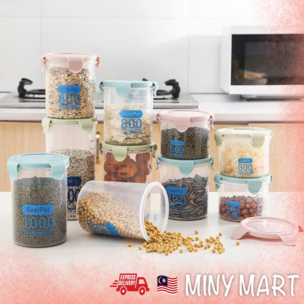 [MINY] Food Storage Stackable Airtight Container Transparent Plastic ...