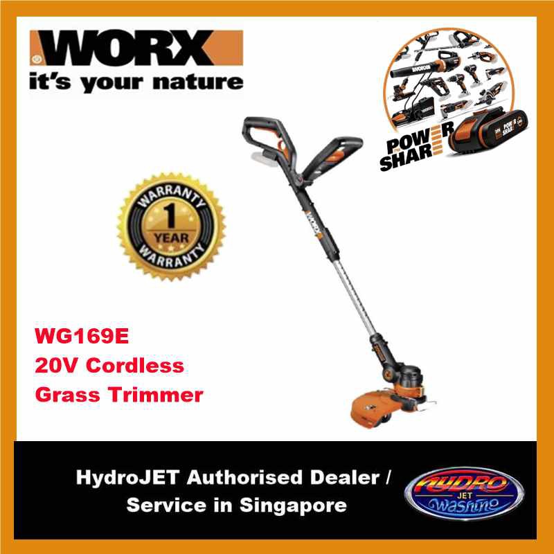 Worx WG163E1 20V Cordless Grass Trimmer Shopee Singapore