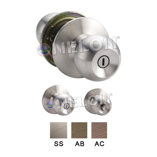 NELON [NO KEY] Cylindrical Door Lock 5872-1 (Privacy Lock / Bathroom ...